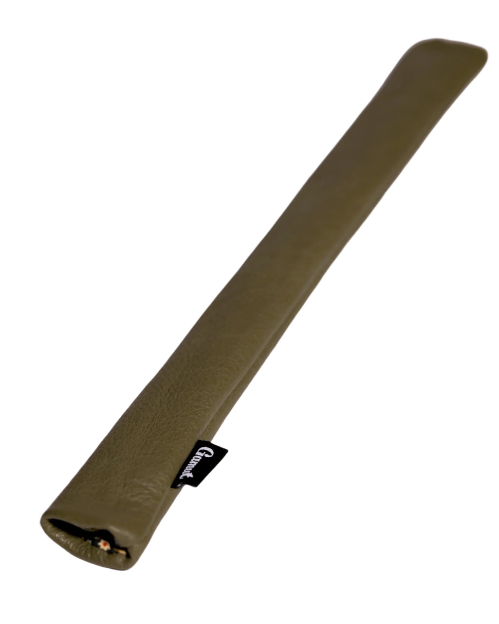 green leather alignment stick cover
