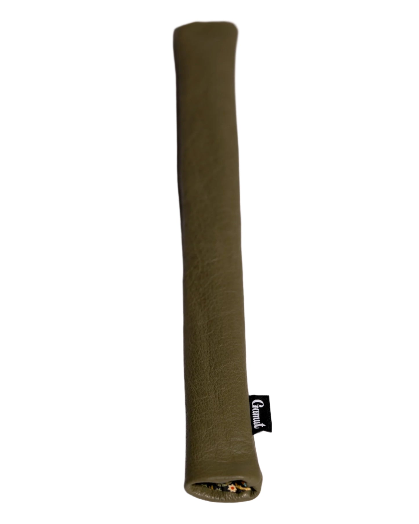 green leather alignment stick cover
