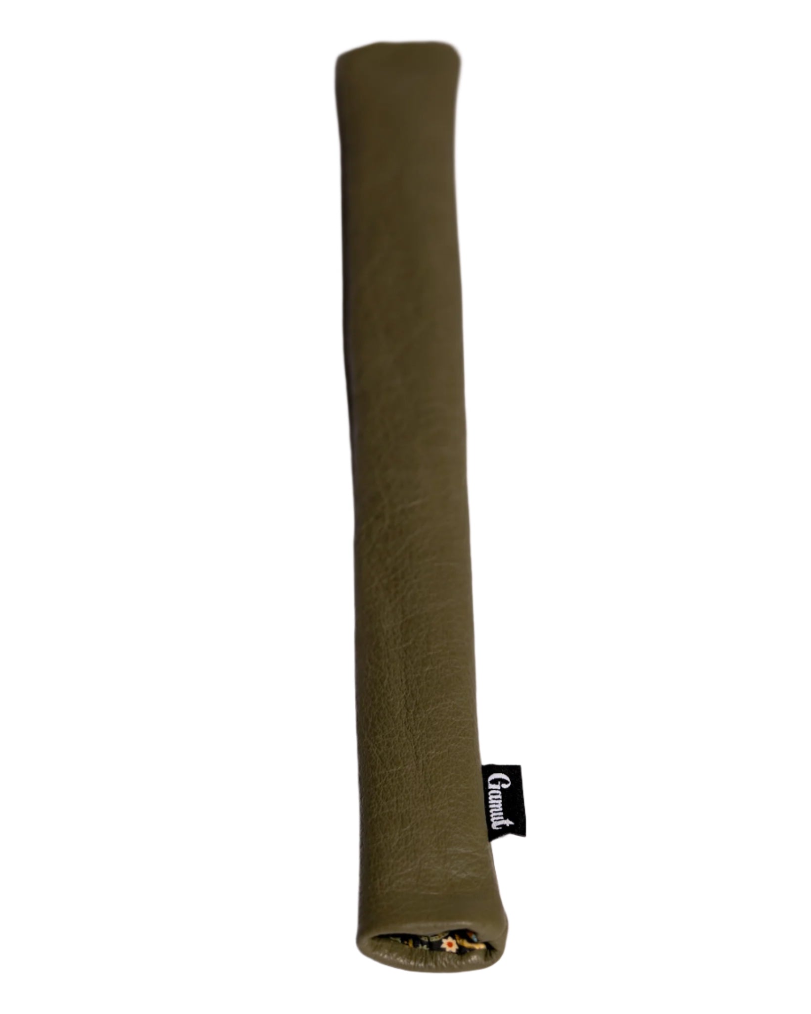 green leather alignment stick cover